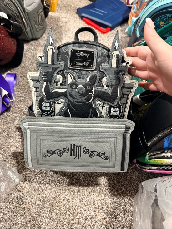 Loungefly Handbags - Loungefly Disney Haunted Mansion Gargoyle Crossbody Bag - Gray & Black